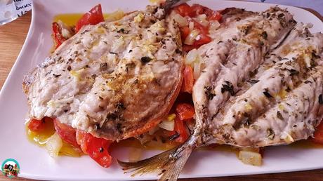 Caballas al horno