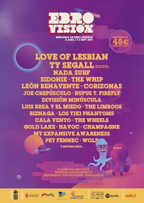 Ebrovisión 2017: Sidonie, Rufus T Firefly, The Limboos, Luis Brea y El Miedo, Gold Lake, The Wheels...