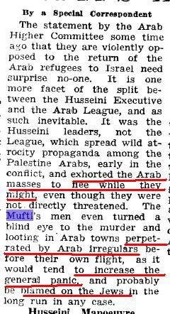 La industria de la nakba: la auto-nakba o cuando el Mufti de Jerusalem propiciaba la huida de árabes de las tierras del Mandato