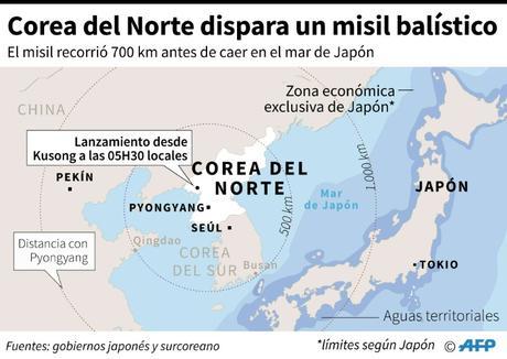 EEUU exige mayores sanciones contra Corea del Norte tras el lanzamiento de un misil