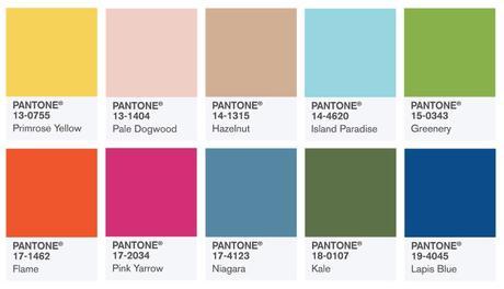 Pantone primavera 2017 Los colores de la primavera (según PANTONE)