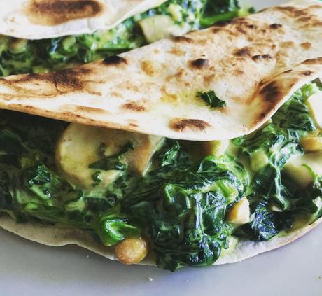 Quesadilla de espinacas