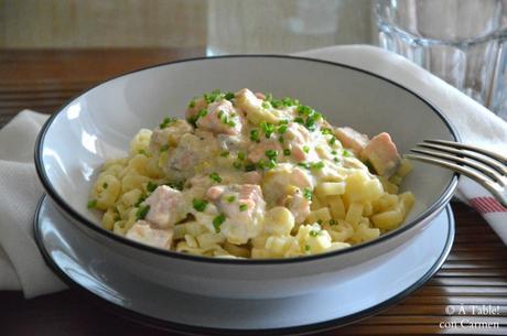 Pasta con Salmón y Vodka