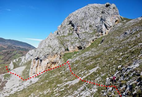 Peña Gradura desde Gradura por la Mucheirina