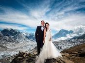 fotografía boda: reportaje pareja pies Everest
