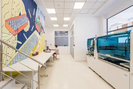 Unas coloridas ilustraciones para dar vida a un laboratorio médico