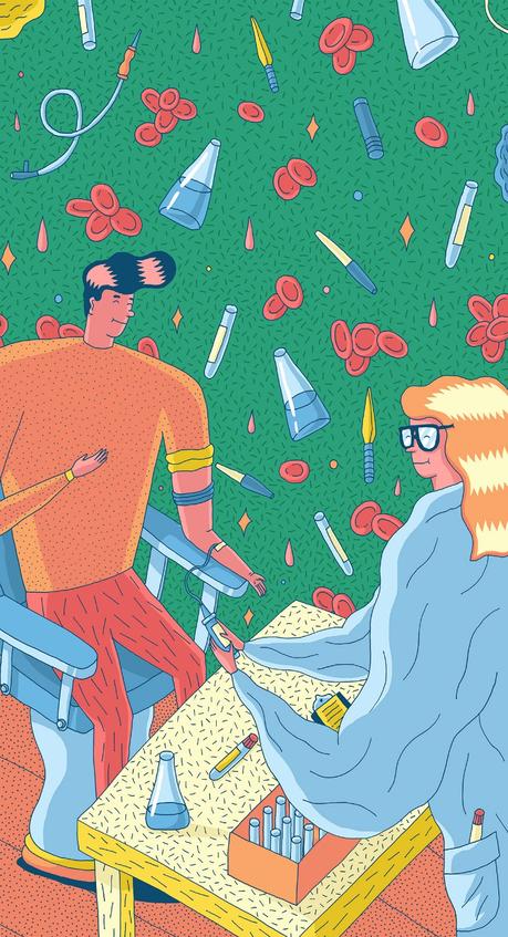 Unas coloridas ilustraciones para dar vida a un laboratorio médico