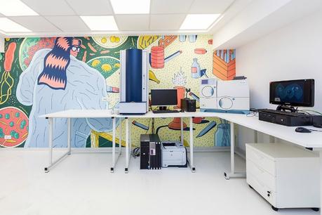 Unas coloridas ilustraciones para dar vida a un laboratorio médico