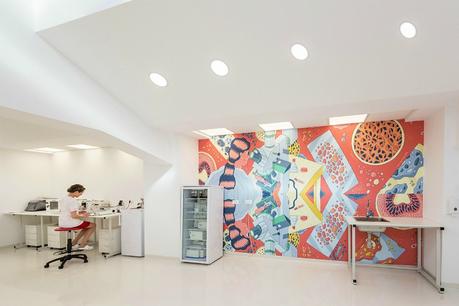 Unas coloridas ilustraciones para dar vida a un laboratorio médico