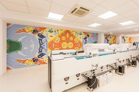 Unas coloridas ilustraciones para dar vida a un laboratorio médico