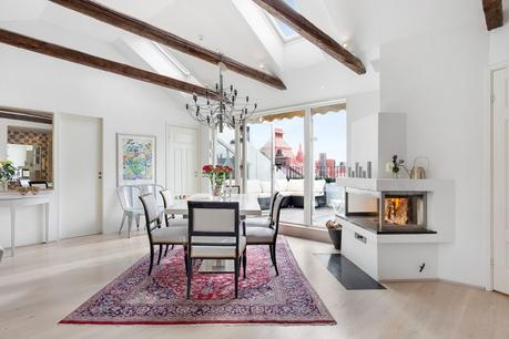 mesa de comedor estilo escandinavo distribución diáfana decoración comedores decoración áticos blog decoración nórdica 