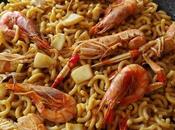 Fideos sepia marisco.