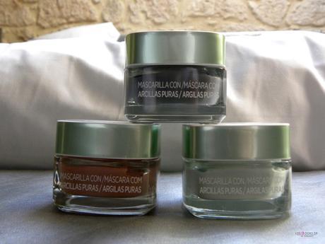 arcillas puras del loreal beauty cuidar la piel con mascarilla purificante verde mascarilla efecto detox con carbon negra mascarilla exfoliante roja