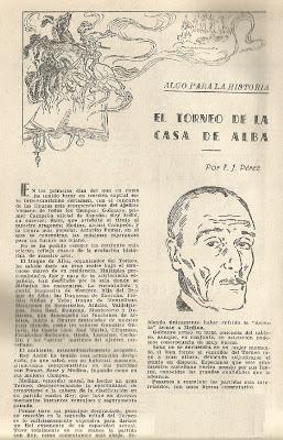 Artículo de F. J. Pérez en Ajedrez Español sobre el I Torneo Duque de Alba 1946