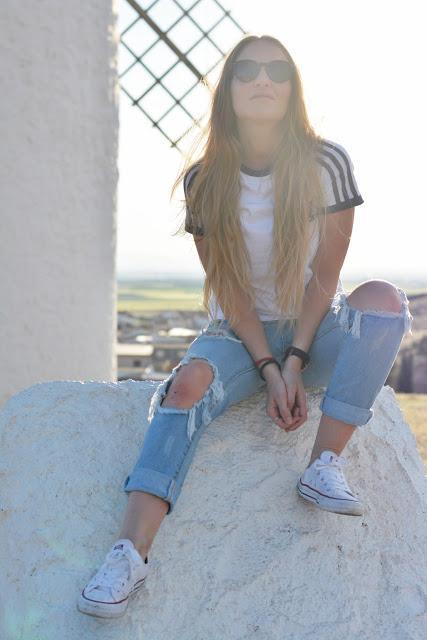 adidas original camiseta manga corta 3 STRIPES AND JEANS