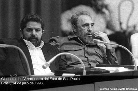 El luchador brasileño Luiz Inácio Lula da Silva y el Comandante Fidel Castro