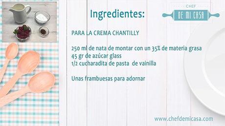 Ingredientes Crema Chantilly