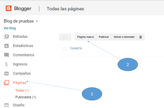 ¿Como poner página estática como portada del blog?