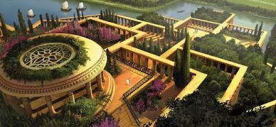 Una representación muy moderna de los jardines de Babilonia.
