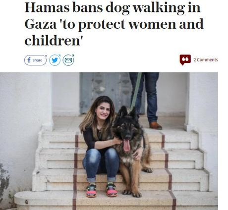 Hamas prohibe pasear perros en Gaza
