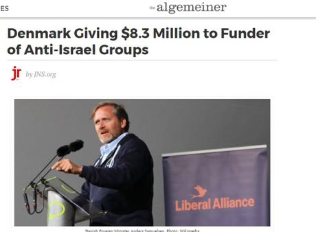 Dinamarca financia el odio anti israelí.