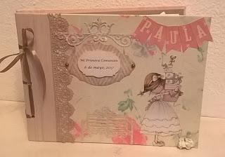 Album de comunióm para Paula.