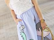 Look falda rayas dibujos