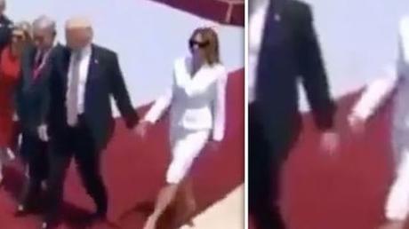 Melania se niega a dar la mano a Trump a su llegada a Israel en visita oficial #EEUU (VIDEO)