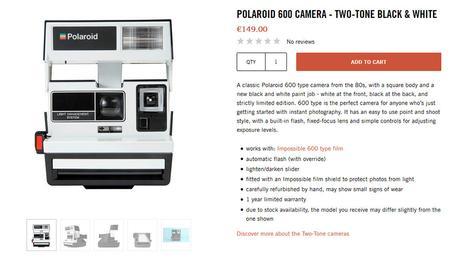 Polaroid 600 Camera – Two-Tone Black & White, una instantánea de edición exclusiva para nostálgicos Polaroid600b W 1