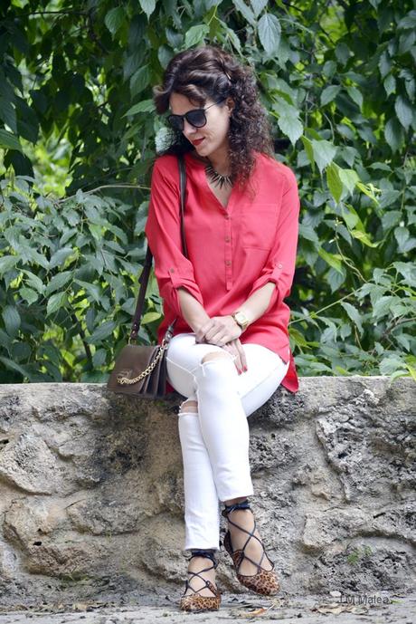 RED & WHITE & LEOPARD.