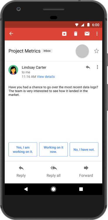 Google: 12% de las respuestas en Inbox desde móviles es Smart Reply