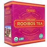 ROOIBOS TEA, USDA ORGANIC CERTIFIED, MY RED TEA 100% Pure, Natural, Farmer Friendly, GMO-Free - 80 unbleached teabags sustainably farmed in South Africa