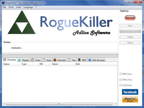 RogueKiller Free v12 Anti-Malwares Avanzado para eliminiar Toda clase de Virus