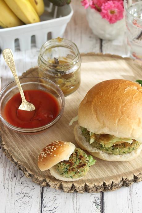 Hamburguesa vegana de calabacín