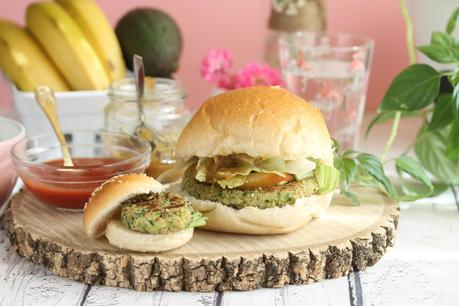 Hamburguesa vegana de calabacín