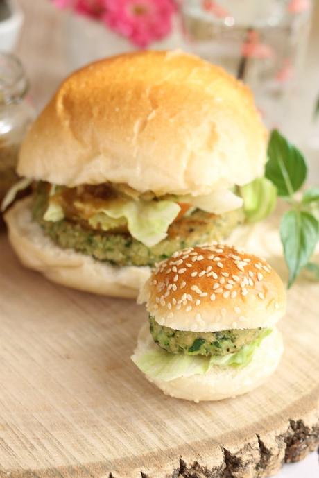 Hamburguesa vegana de calabacín