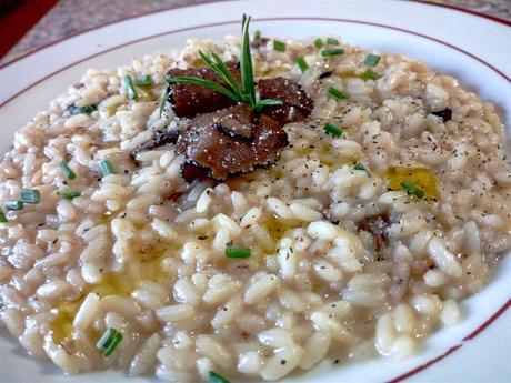 Risotto de trufa negra - Risotto al tartufo estivo - Black truffle oil risotto recipes