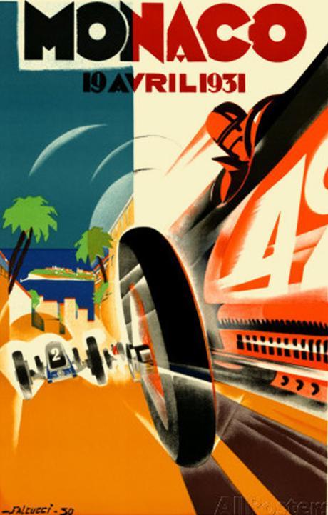 60 years retrospective, Monaco Grand Prix vintage posters