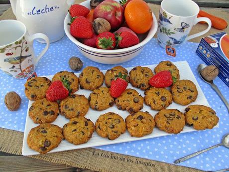 Galletas de Zanahoria, Chocolate y Nueces