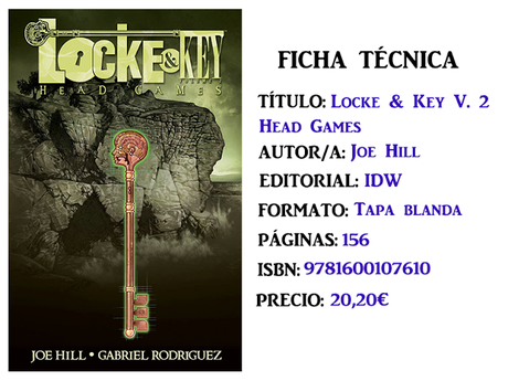 Reseña: Locke & Key Vol. 2: Head Games, de Joe Hill y Gabriel Rodríguez