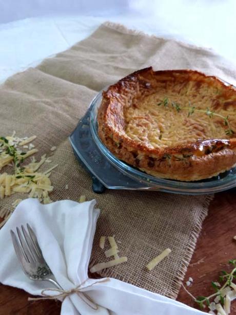 dutch baby de hierbas y parmesano | panqueque alemán salado