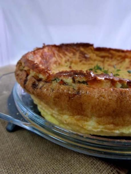 dutch baby de hierbas y parmesano | panqueque alemán salado