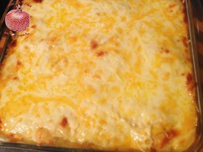 Lasaña de merluza y gambones