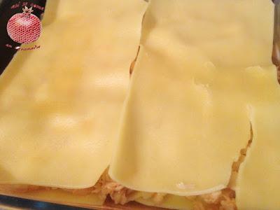 Lasaña de merluza y gambones