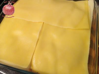 Lasaña de merluza y gambones