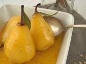 Peras almíbar vino blanco, azafrán cardamomo, nuevos sabores, colores