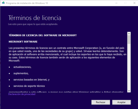 Recuperar medios de instalacion de Windows 10