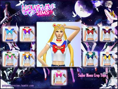 Sailor Moon Crop Tops (TS4)