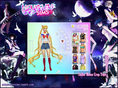 Sailor Moon Crop Tops (TS4)