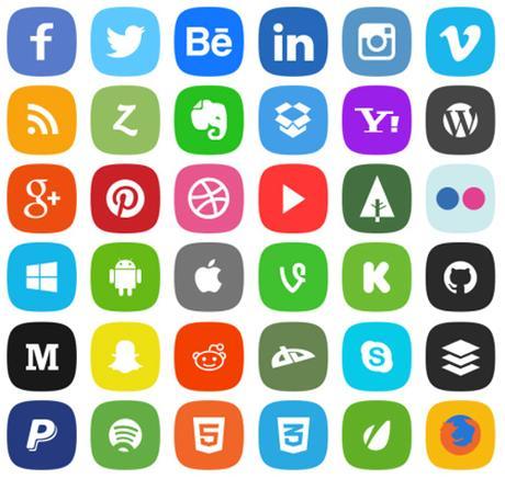 iconos sociales para blogger